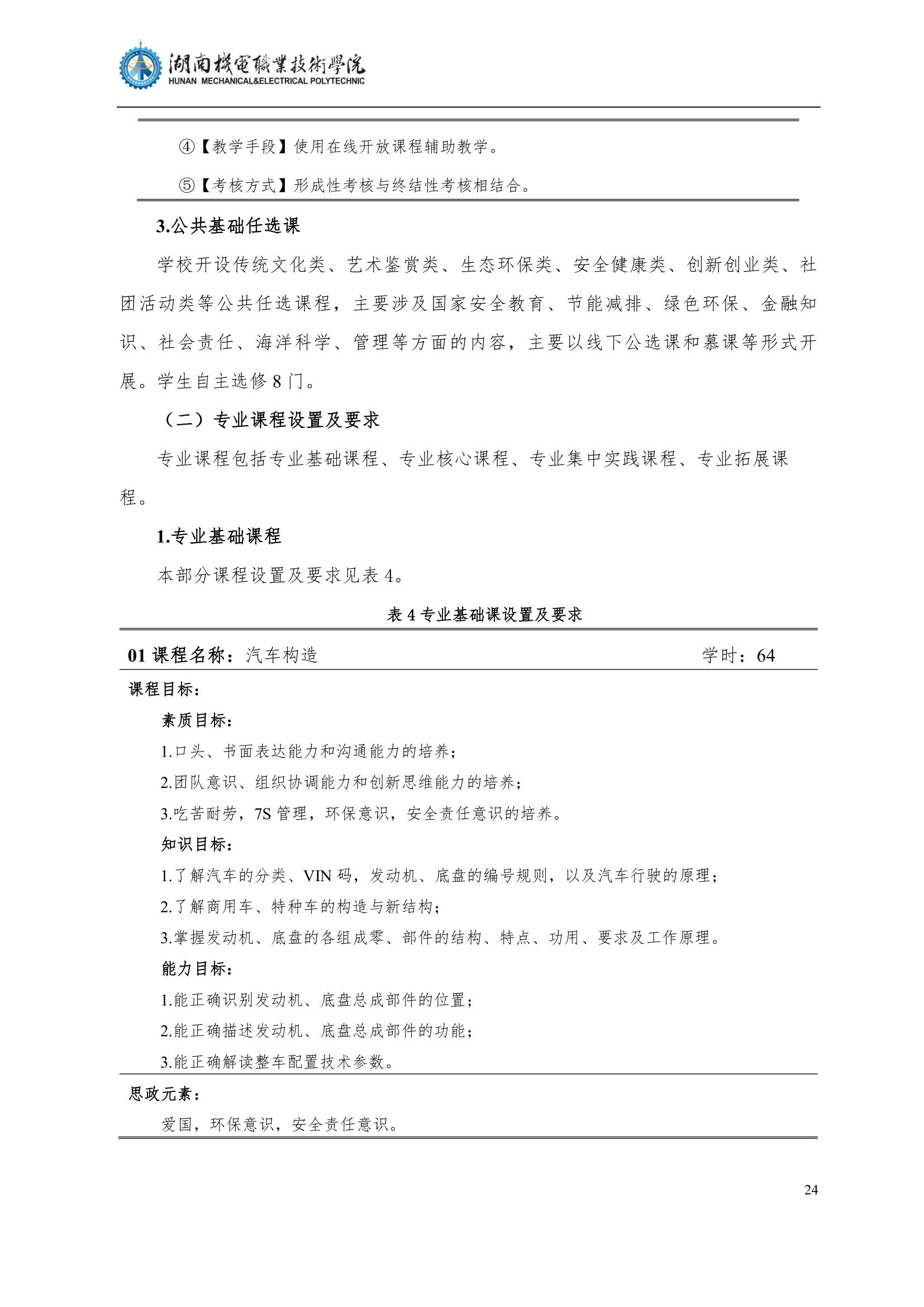 4湖南机电职业技术学院2022级汽车智能技术专业人才培养方案_26.jpg